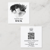 *~* QR Chiropractor Chiropractie Terug Gezondheid  Vierkante Visitekaartje (Voorkant / Achterkant)