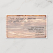 QR-code 100% natuurlijke organische houten stijl o Visitekaartje (Achterkant)