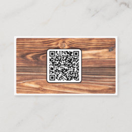 QR-code 100% natuurlijke organische houten stijl o Visitekaartje