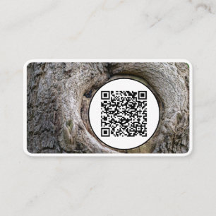 QR-code 100% natuurlijke organische houten stijl o Visitekaartje