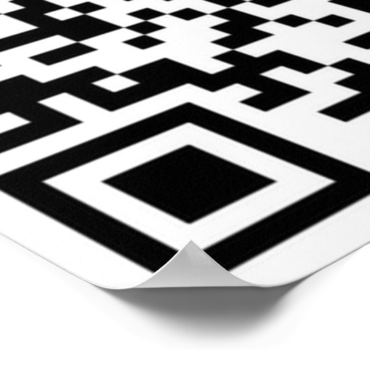 QR Code \1 Poster (Hoek)