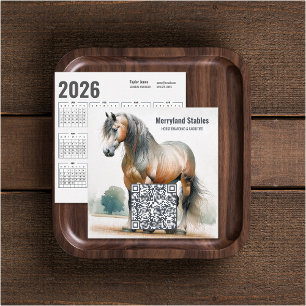QR Code 2026 Kalender Visitekaartje