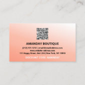 QR-CODE 20%OFF DICOUNT PROMOTIONAL INSERT ROOS VISITEKAARTJE (Achterkant)