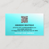 QR-CODE 20%OFF DICOUNT PROMOTIONAL INSERT VISITEKAARTJE (Achterkant)