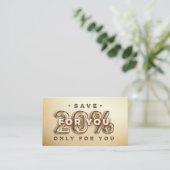 QR CODE 20%OFF KORTING INVOEGT DANK U VISITEKAARTJE (Staand voorkant)