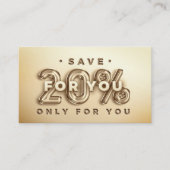 QR CODE 20%OFF KORTING INVOEGT DANK U VISITEKAARTJE (Voorkant)