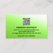 QR CODE 20%OFF KORTING PROMOTIONELE LOYALITEIT VISITEKAARTJE (Achterkant)