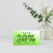 QR CODE 20%OFF KORTING PROMOTIONELE LOYALITEIT VISITEKAARTJE (Staand voorkant)