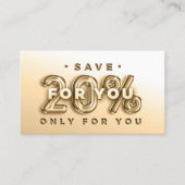 QR CODE 20%OFF TUSSENVOEGSEL DANK U KAART VISITEKAARTJE (Voorkant)