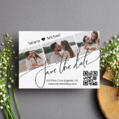 qr code 3 fotocollage met behoud van datumminimali notitiekaartje