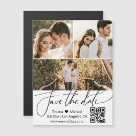 qr code 3 foto's collage sparen de datummagneet