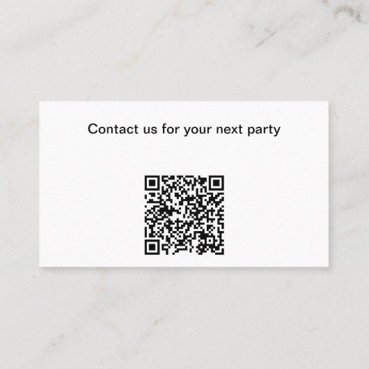 QR-code 50 en een Fabulous Catering Consultant Visitekaartje (Achterkant)