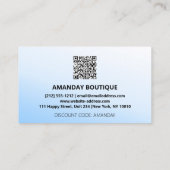 QR-CODE 50%OFF KORTING PROMOTIONELE INVOER VISITEKAARTJE (Achterkant)