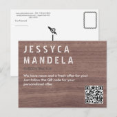 QR-code aanbieding aankondiging Briefkaart (Voorkant / Achterkant)