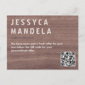 QR-code aanbieding aankondiging Briefkaart (Voorkant)