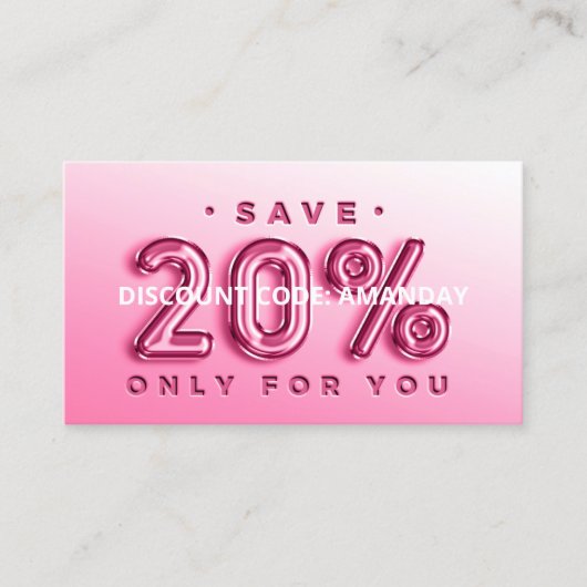 QR-CODE AANGEPAST 20% OP INVOER ONLINE VISITEKAARTJE (Voorkant)