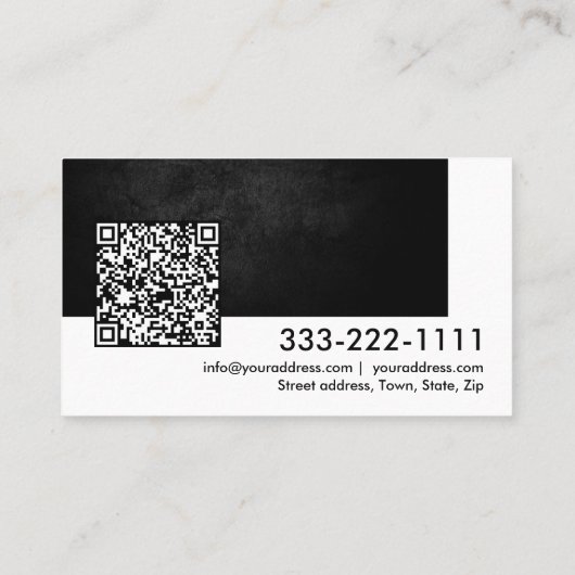 QR-code Aangepast ontwerp Virtueel Contact Vet Zwa Visitekaartje (Achterkant)