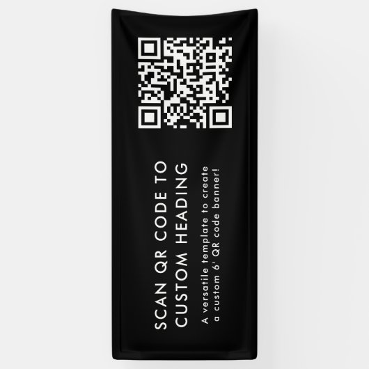 QR-code | Aangepast scannen naar mijn moderne, sti Spandoek (Verticaal)
