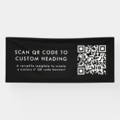 QR-code | Aangepast scannen naar mijn moderne, sti Spandoek (Horizontaal)