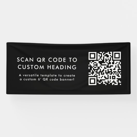 QR-code | Aangepast scannen naar mijn moderne, sti Spandoek (Horizontaal)