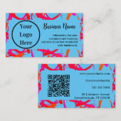 QR-code Aangepast uniek kleurig Abstract Visitekaartje (Voorkant / Achterkant)