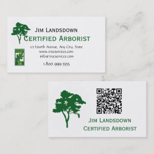 QR-code aangepaste boom boomverzorger visitekaartj Visitekaartje