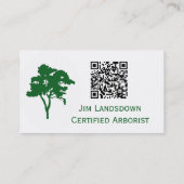 QR-code aangepaste boom boomverzorger visitekaartj Visitekaartje (Achterkant)