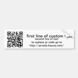 qr-code aangepaste bumpersticker