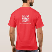 QR Code Aangepaste en promotionele zakelijke Logo T-shirt (Achterkant)