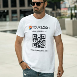 QR Code Aangepaste en Promotionele Zakelijke Logo T-shirt