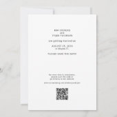 QR CODE aangepaste foto moderne typografie bruilof Save The Date (Achterkant)