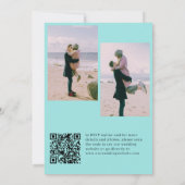 QR CODE aangepaste fotocollage zomer bruiloft Kaart (Achterkant)