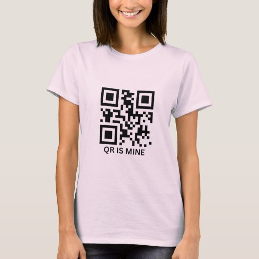 QR code aangepaste gepersonaliseerde T-shirt (Voorkant)