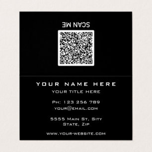 QR-code Aangepaste kleuren en lettertype-Visitekaa Visitekaartje