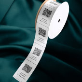 QR Code Aangepaste labels voor zakelijke kleding Satijnen Lint