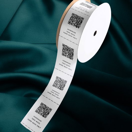 QR Code Aangepaste labels voor zakelijke kleding Satijnen Lint