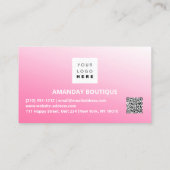 QR-CODE AANGEPASTE LOGO 20% VAN INVOER KORTING VISITEKAARTJE (Achterkant)