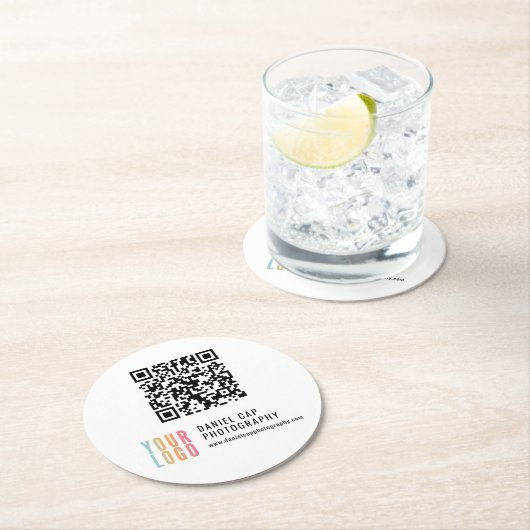 QR-code aangepaste logo bedrijf onderzetters (Insitu)