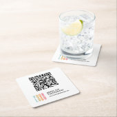 QR-code aangepaste logo promotionele onderzetters (Insitu)