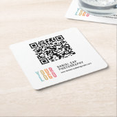 QR-code aangepaste logo promotionele onderzetters (Schuin)