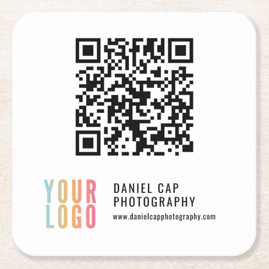 QR-code aangepaste logo promotionele onderzetters (Voorkant)