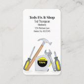 QR Code Aangepaste Social Media Mechanische Hulpmi Visitekaartje (Voorkant)