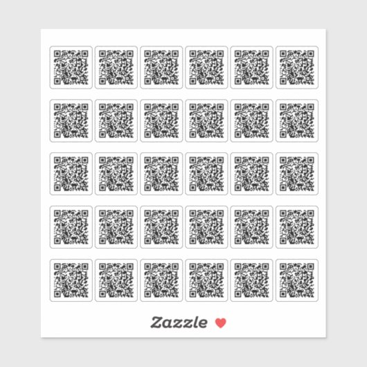 QR Code Aangepaste sticker blad (Vel)
