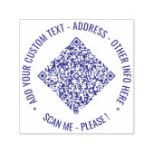 QR-code aangepaste tekst adres ronde stempel voorb (Design)