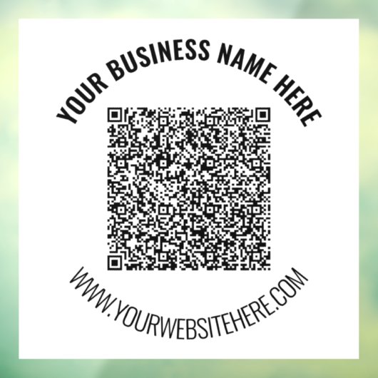QR-code aangepaste tekst bedrijf raamsticker sjabl (Vel 3)