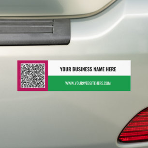 QR-code Aangepaste tekst Bedrijfs bumpersticker