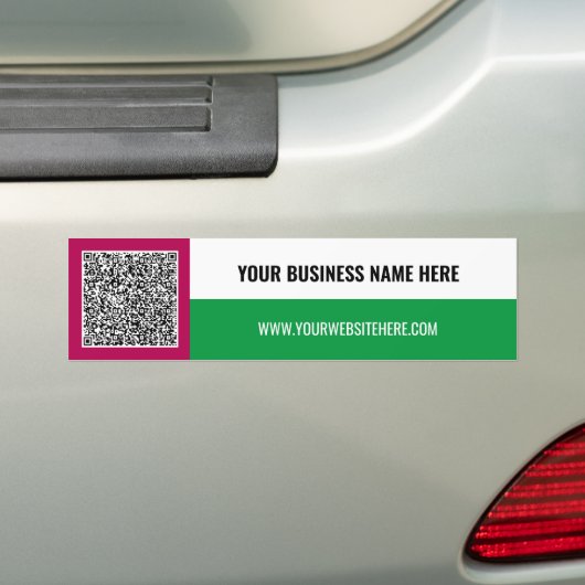 QR-code Aangepaste tekst Bedrijfs bumpersticker (Op auto)