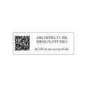 QR CODE aangepaste tekst bedrijfsnaam promotie Zelfinktende Stempel (Design)