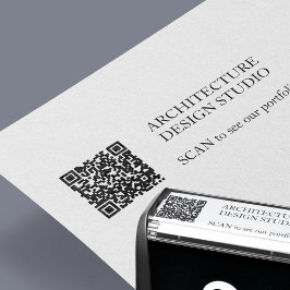 QR CODE aangepaste tekst bedrijfsnaam promotie Zelfinktende Stempel
