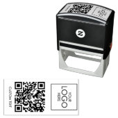 QR Code Aangepaste Tekst Business Logo Gepersonali Zelfinktende Stempel (In situ)